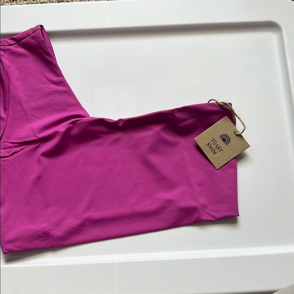 NWT Toast Swim One Shoulder Top - Picture 3 of 5